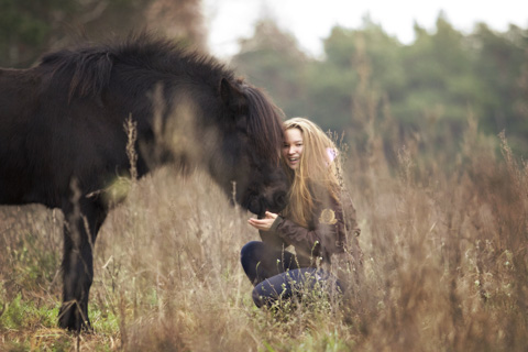 Pferdefoto mit Besitzerin